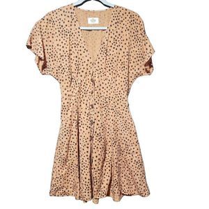 Marina Layer Camila Mini Dress in Cheetah Size Medium